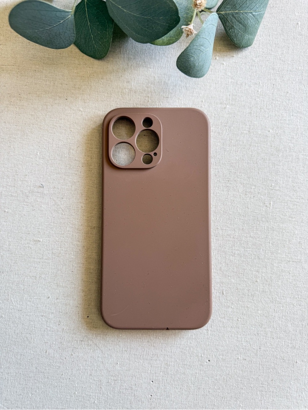 FireNova Brown Silicone iPhone 14 Pro Max Case Soft Protective Cover